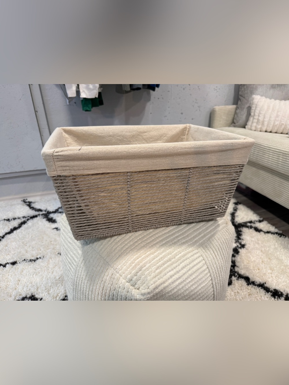 Large Woven Twisted Paper Rope Tapered Basket from the Brightroom - Picture 2 of 6